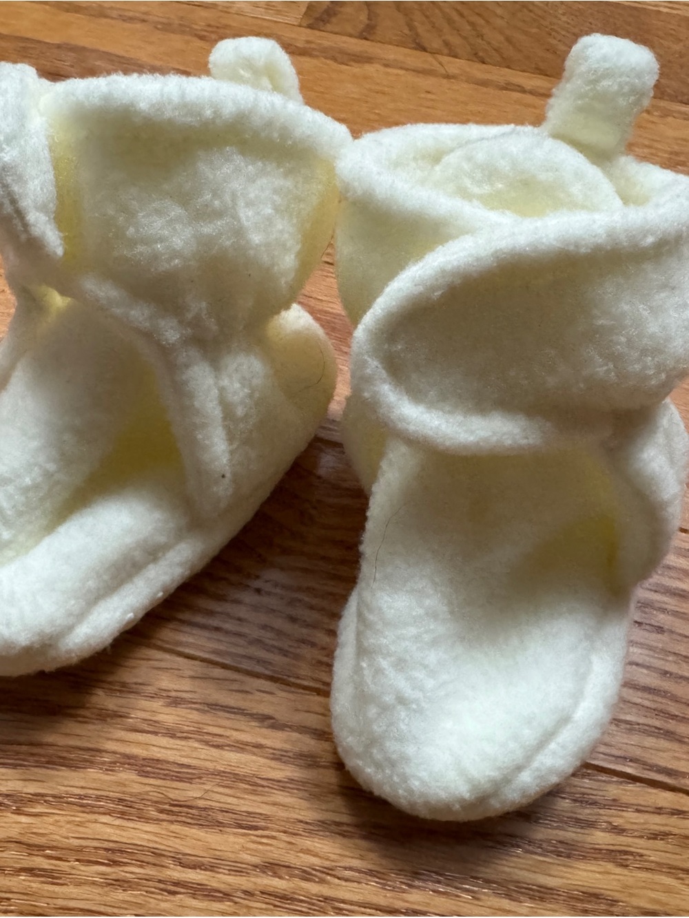 Soft Fleece Cream Baby Booties